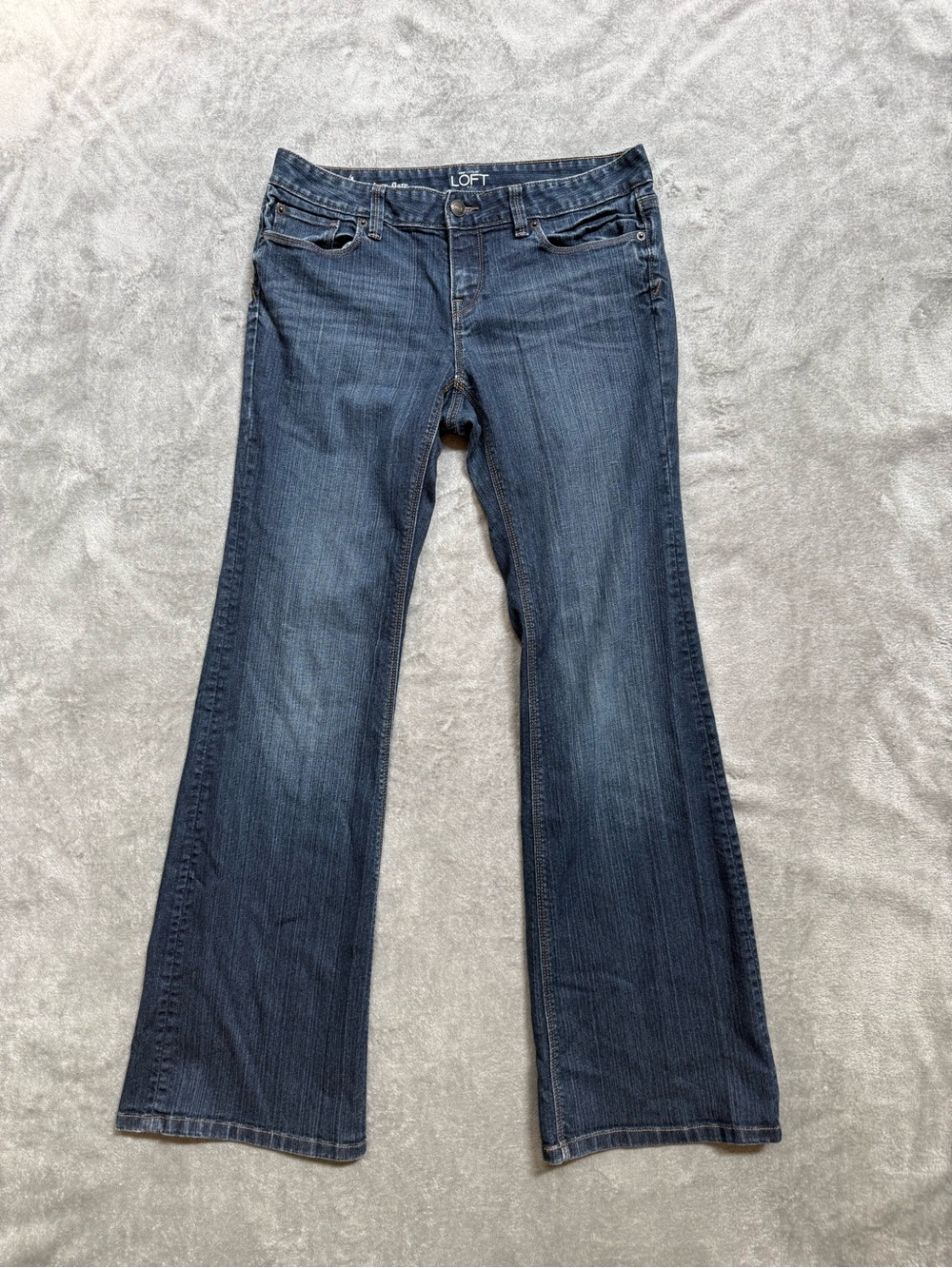 LOFT Modern Flare Jeans Women’s Size 4 Blue Stretch Denim Mid Rise